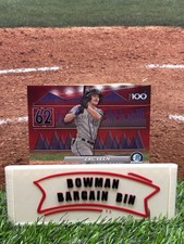 2024 Bowman Chrome Scouts Top 100 Red Refractors #BTP62 Zac Veen 3/5 ROCKIES