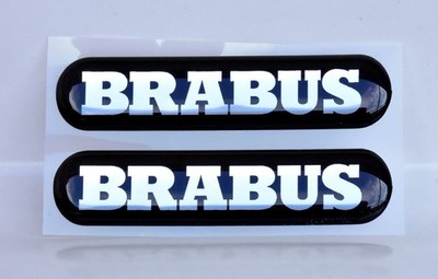 2x Smart Mercedes Brabus Emblem Aufkleber Logo 3D 65x15mm lenkrad Seitenfenster