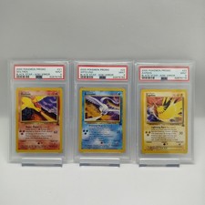 Pokémon Moltres Articuno Zapdos PSA 9 AOIKI ERROR Mint Black Star Promo 21 22 23
