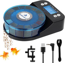 Automatic Fish Feeder for Aquarium - 2025 Upgraded Rechargeable and Precision Fi