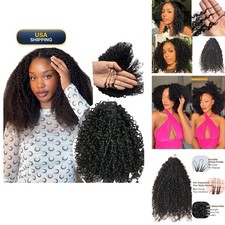 Kinky Curly Crochet Hair Extensions 20inch 120g Natural Black