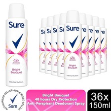 Image of Sure Women 48H Protection Anti-Perspirant Deodorant Bright Bouquet 150ml, 36 PK