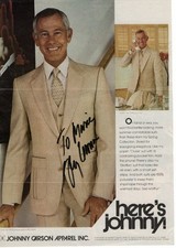 Johny Carson Signed Autographed Magazine Photo The Tonight Show JSA HH37442