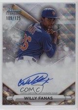 2023 Bowman Sterling Prospect Wave Refractor 109/125 Willy Fanas #PA-WF Auto v1x