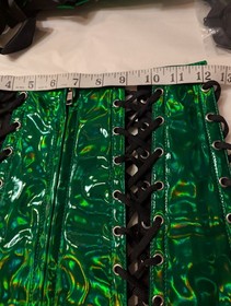 Lavish By Daisy Corsets Small Green Holo Bustier And Skirt Set NWT