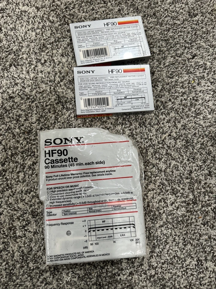 Sony HF 90 5 casetes nuevos vintage Foto 3 de 3