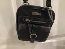 Kangol Black Cross Shoulder Travel Bag 20x18cm Plus Strap Excellent For Holidays