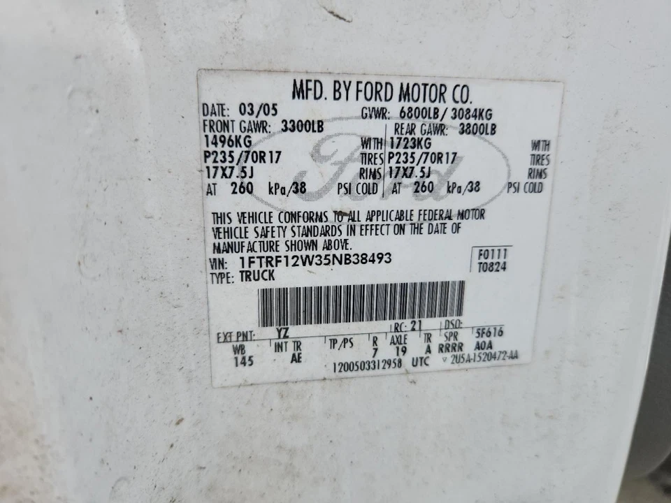 Air Bag Driver Steering Wheel Fits 04-08 FORD F150 PICKUP 4850652 Foto 3 de 4