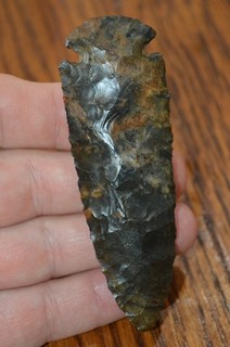Outstanding Mottled Coshocton Chert Archaic Dovetail Central Ohio 3.5/8 x 1.25