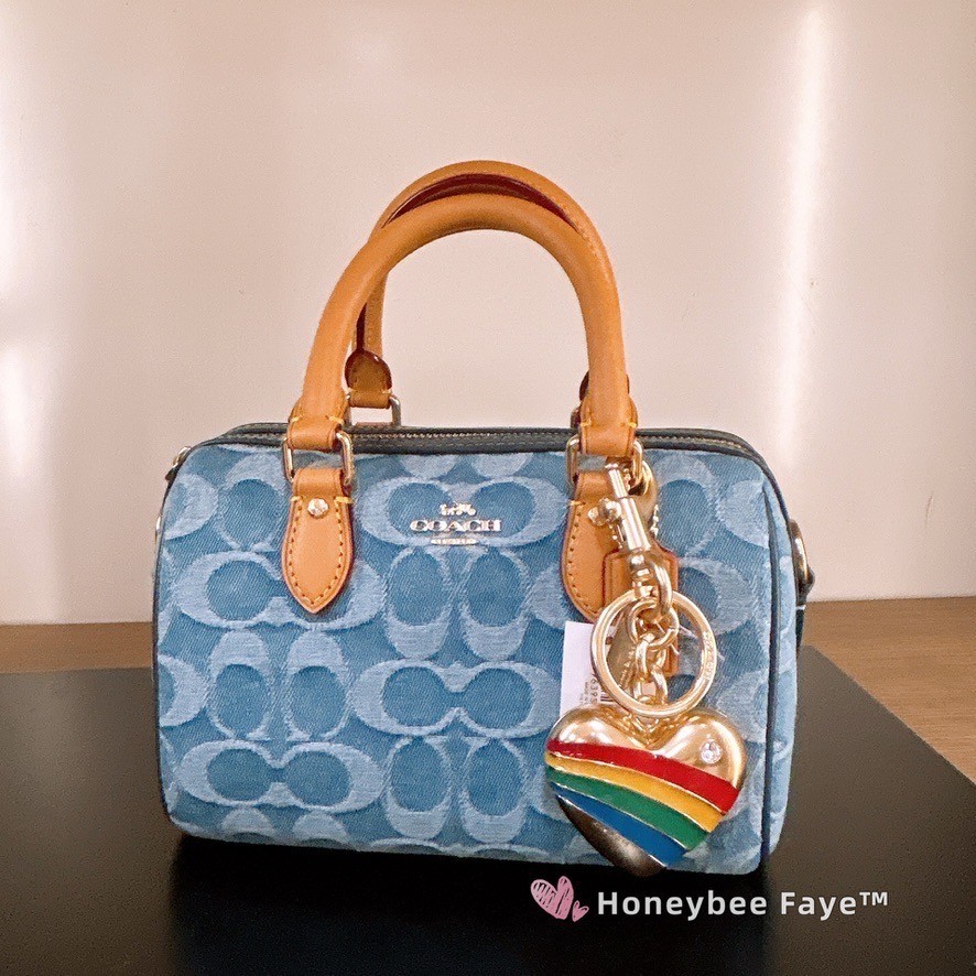NWT Coach Mini Rowan Crossbody Bag In Signature Denim CDQ36 | eBay