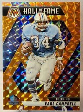 2025 Panini Mosaic Earl Campbell Hall of Fame Orange Mosaic /199 #294 Oilers