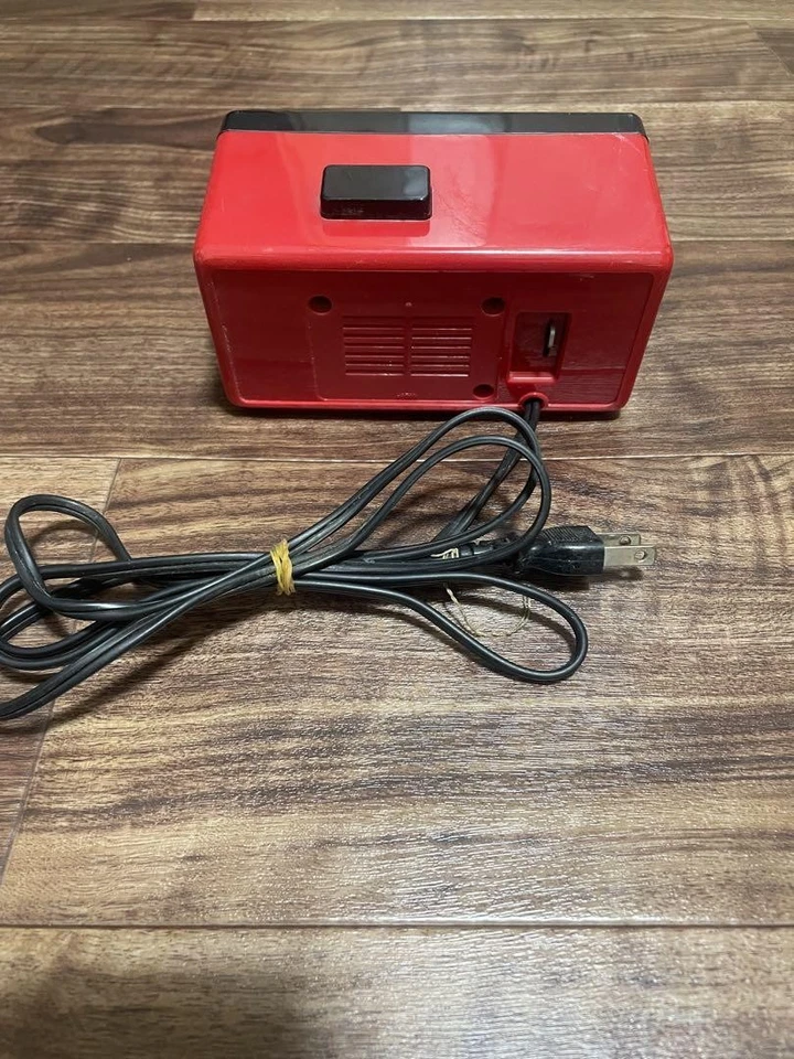 vintage seiko flip clock showa retro japan tested timeworks alarm untested red  - Image 4 of 4