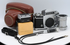 EXAKTA Varex IIb 35mm SLR Camera BUNDLE Shutter Issue AS-IS Waist Level Case  