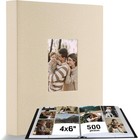 Photo Album 4x6 500 Photos, Leather Cover Extra Large Capacity Holds 500 Horizon