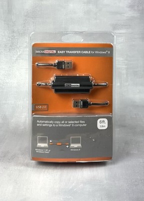 *NEW & SEALED* 6 ft MICRADIGITAL EASY TRANSFER CABLE for Windows 8 0186