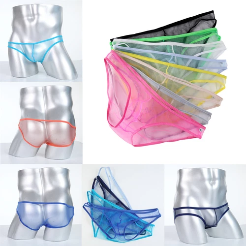 Gay Mens Sexy See Through Briefs Underwear Mesh Shorts Transparent Boxer✅Panties - Picture 4 of 48