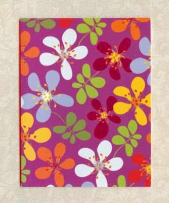 Blank Note Card From Studio 18: 1 Multi-Color Whimsical Floral Card