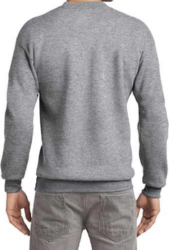 PORT & COMPANY,Men's big and tall,4XL,Heather Gray, Crewneck Sweatshirt. - Picture 2 of 3
