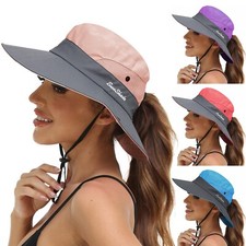 Womens UV Protection Sun Hat - Wide Brim Buck...