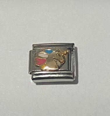 Neu Bunt Einhorn Silber Charm passt allen 9mm Klassisch Italienisch Armband