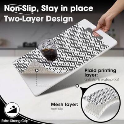 Non-Adhesive Drawer & Shelf Liner - 18" X 20 FT, Waterproof & Non-Slip, Grey
