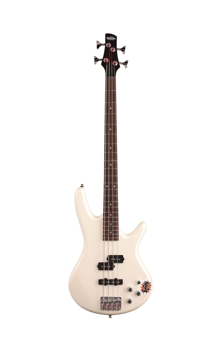 Ibanez 4 String Bass Guitar, Right Handed, Pearl White (GSR200PW