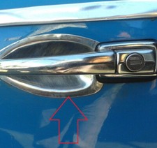 Stainless Steel Vw Beetle Bug Out Door Handle Guard Finger Plate Pair Ghia T1 T3
