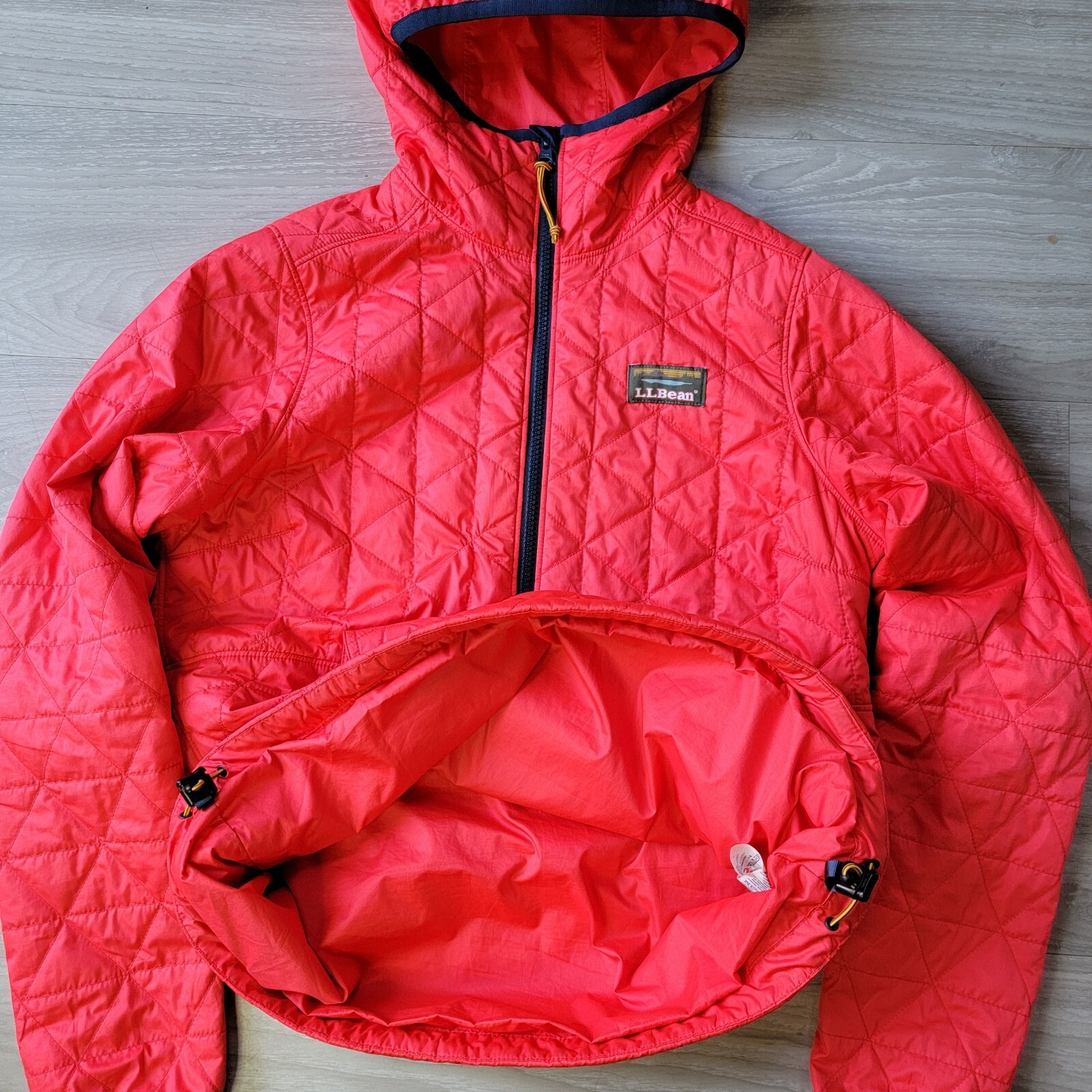 LL Bean Katahdin Insulated Hoodie Women's XS Red Pullover Hiking