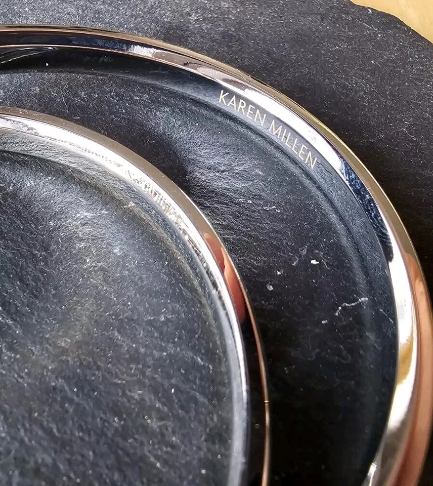 Juego de brazaletes Karen Millen, azul y rojo Swarovski y esmalte Foto 4 de 4