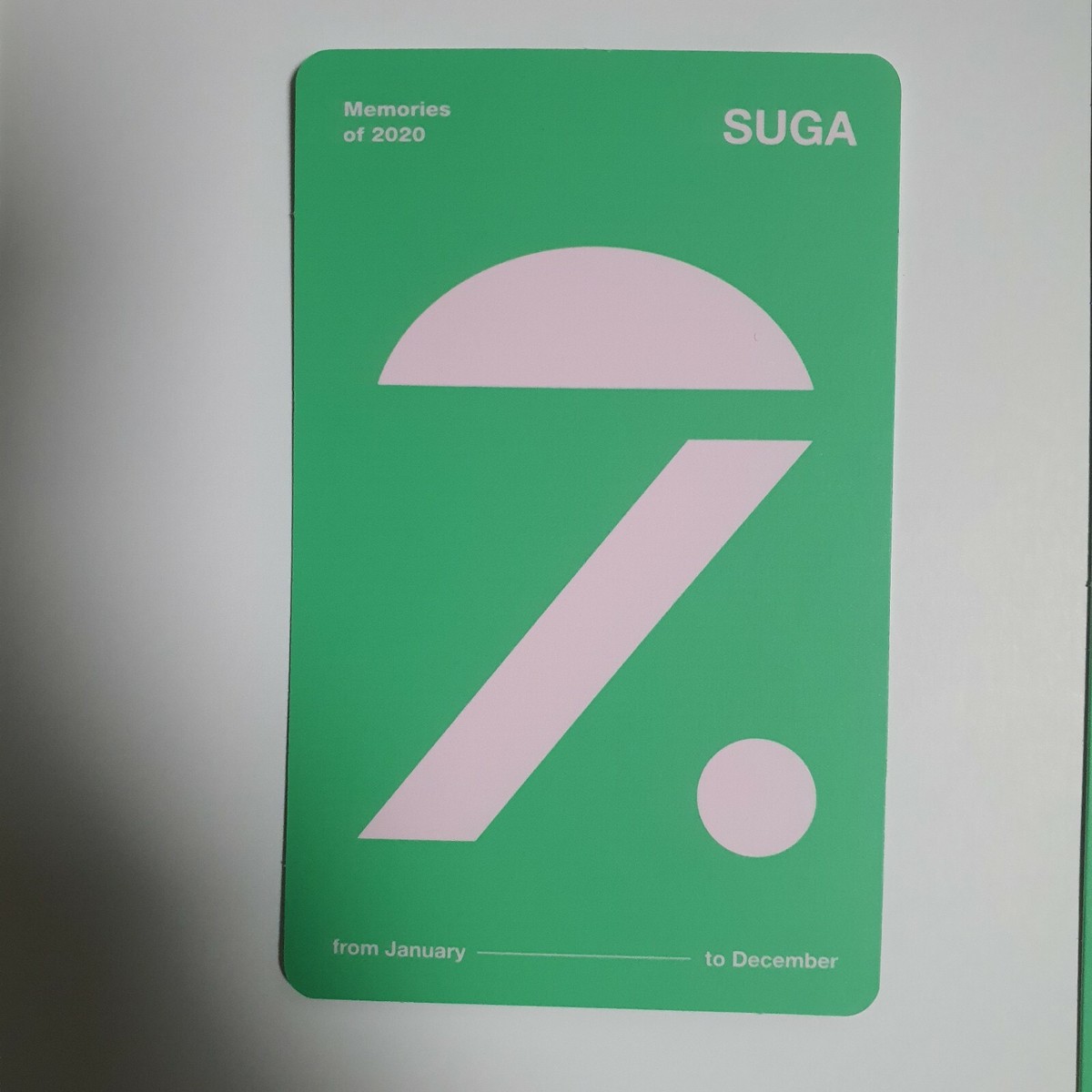 BTS] BTS-Memories Of 2020 OFFICIAL PHOTO CARD -SUGA | eBay