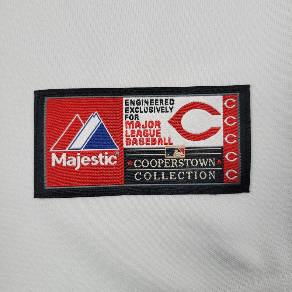 Мужская футболка Johnny Bench Cincinnati Reds большая с вышивкой Majestic Cooperstown новая - Изображение 4 из 4