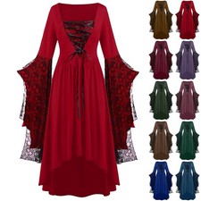 Halloween Women's Medieval Gothic Witch Renaissance Cosplay Costume Fancy Dress