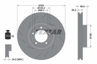 Textar Bremsscheibe Ø360 BelüFtet Vorne Rechts Passend FüR Porsche Panamera 970