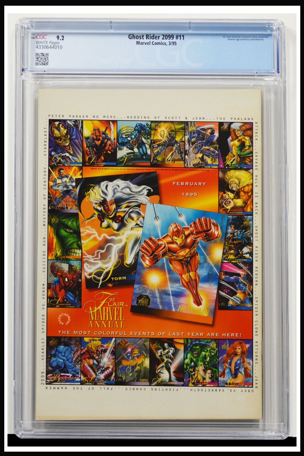 Ghost Rider 2099 #11 CGC Graded 9.2 Marvel March 1995 White Pages Comic ...