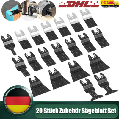 20 Stück Multitool Zubehör Sägeblatt Set Metall Holz für Multimaster Fein Bosch