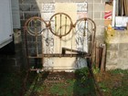 Antique Brass & Iron Bed Headboard Only - Fancy Mountain Top - SEE PHOTOS - #13