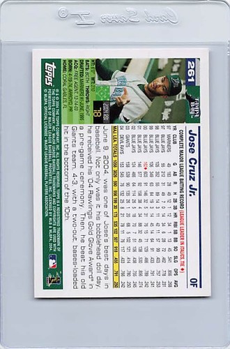 2005 Topps #261 Jose Cruz Jr. Devil Rays Signed Auto *G9979 - Picture 2 of 2