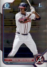2022 BOWMAN CHROME PROSPECT 1ST ATLANTA BRAVES MAHKI BACKSTROM #BCP-121