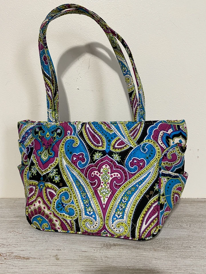 Vera Bradley LIMITED EDITION Bella Paisley Silk Teal/Pink Purse/Handbag - Image 2 of 4