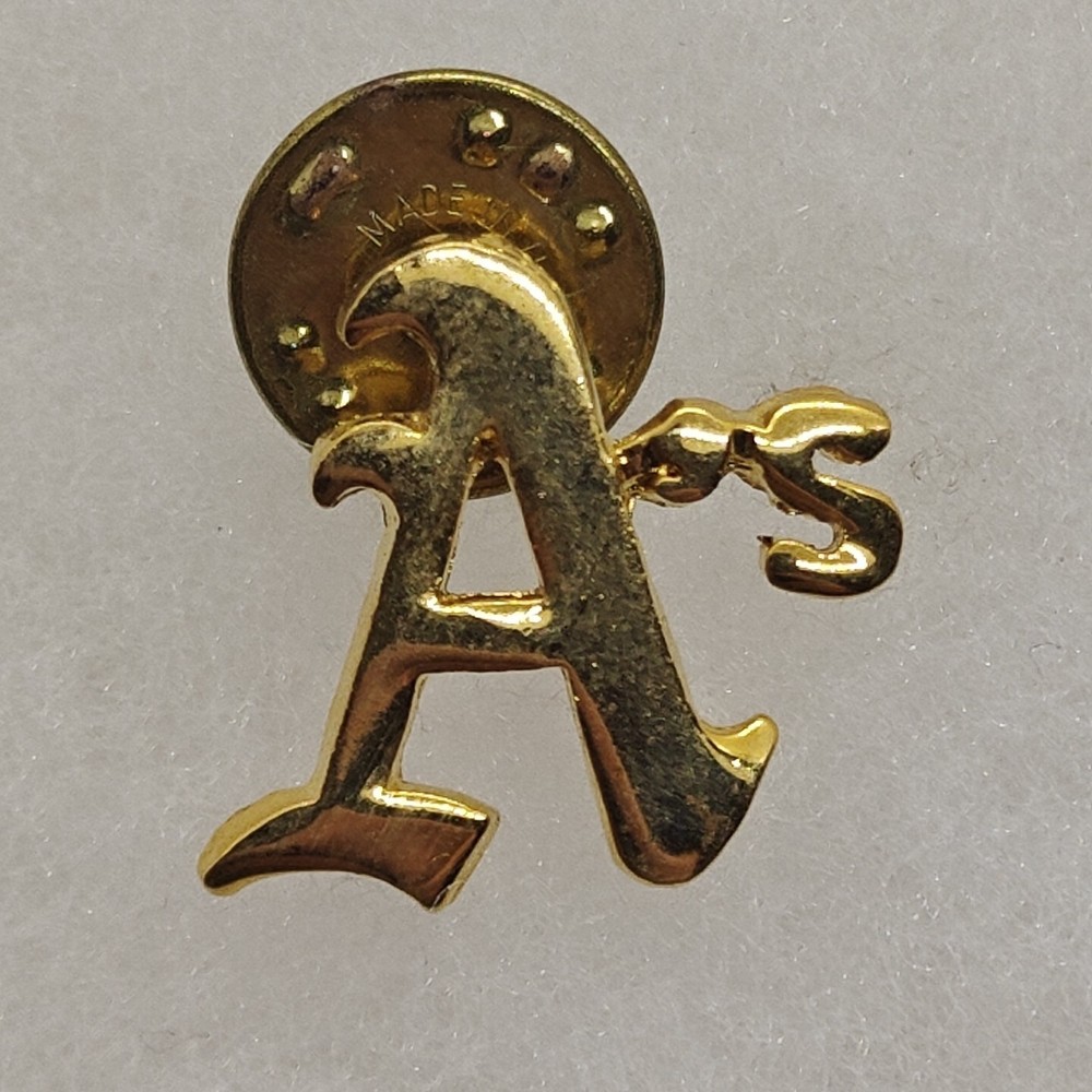 Vintage 1990 MLB Oakland Athletics Gold A's Collectible Hat Pin
