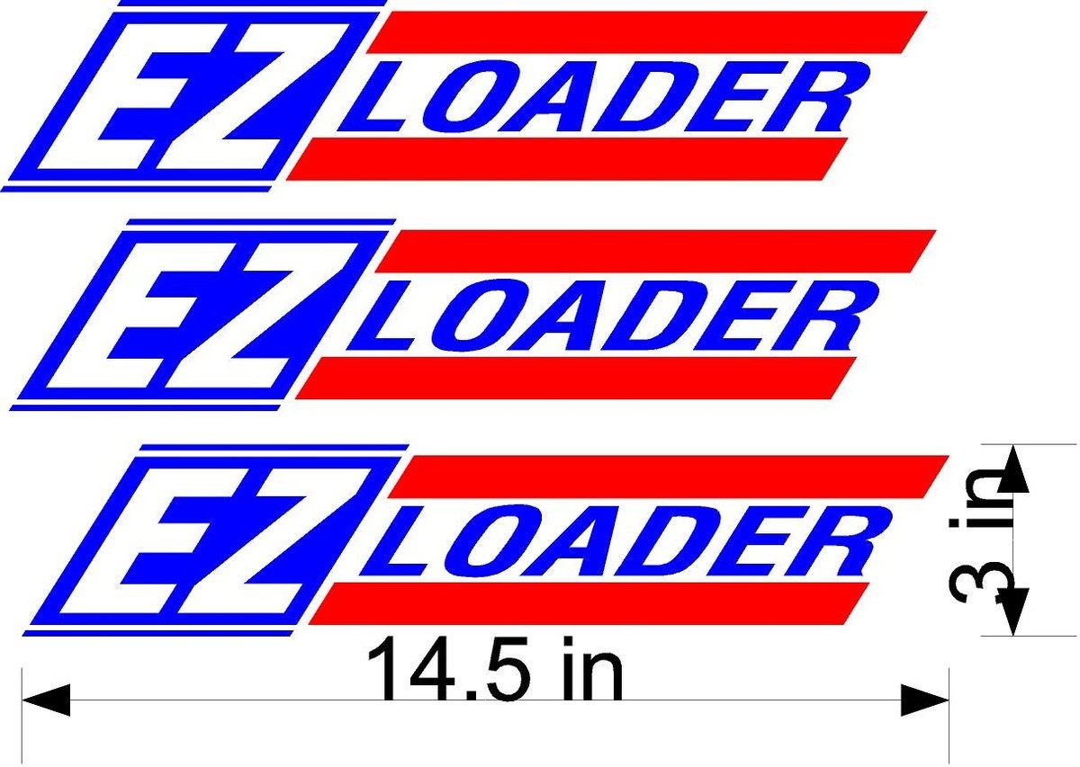Kit of 3 EZ Loader Boat Trailer Graphic Decal 14.5