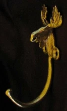 MOOSE J Hook, Robe Hook, Coat Hook, Leash Hook Bronze