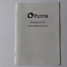 Plextor Windows 95 Special Installation Instructions Manual