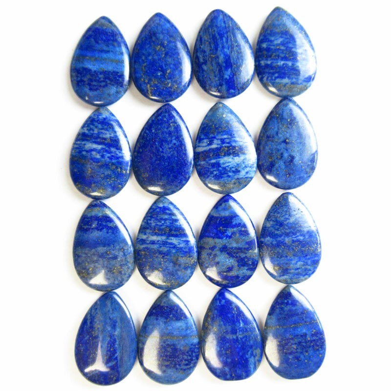 Lapis LazuLiです！ Half-drilled Lapis Lazuli Tear Drop Pair, High Quality