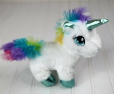   Dan Dee Collectors Choice White Unicorn Plush Stuffed Animal Rainbow Metallic