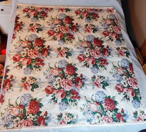WAVERLY Summertime Bold Floral Fabric 2.66 Yards 54 Inch USA Schumacher Cotton