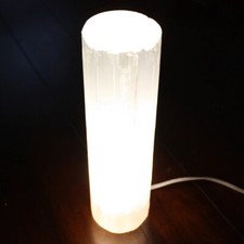 XL Selenite Tower Lamp Crystal " White Natural Light LED Cord Extra Large 14"