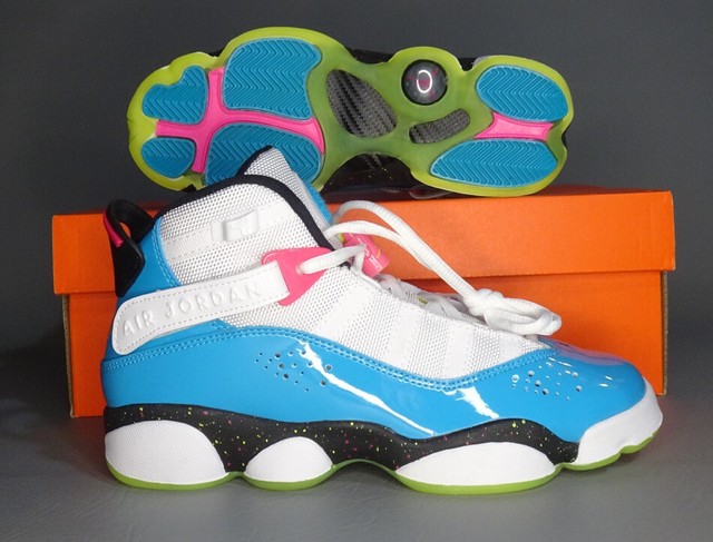 jordan 6 rings white blue pink
