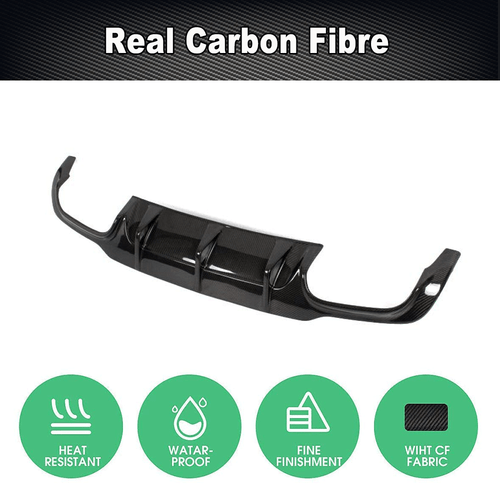 Difusor trasero de carbono para Mercedes W204 C63AMG 12-14 parachoques alerón trasero - Imagen 6 de 10