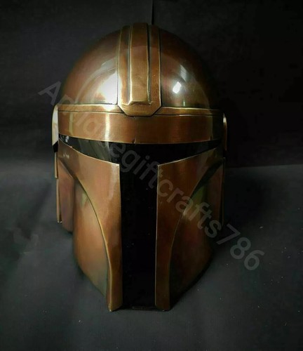 Antik Mandalorianer Stahlhelm Band Star Wars Messing Sammlerstück Für Halloween - Bild 2 von 5